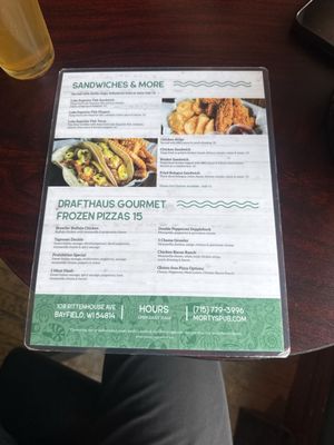 Menu photo 1 Morty's Pub Bayfield, WI