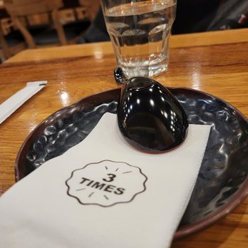3 Times - Table setting with logo. - Dim Sum Near Me - New York, New York 3 Times - Table setting with logo. - Dim Sum Near Me - New York, New York