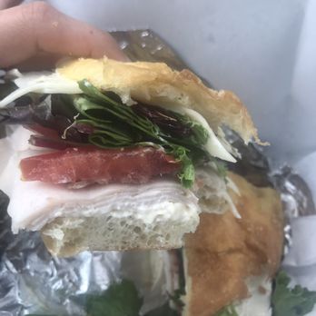 Mount Dessert Bakery - Turkey BLT. Homemade focaccia bread. - Bakeries Near Me - Bar Harbor, Maine Mount Dessert Bakery - Turkey BLT. Homemade focaccia bread. - Bakeries Near Me - Bar Harbor, Maine
