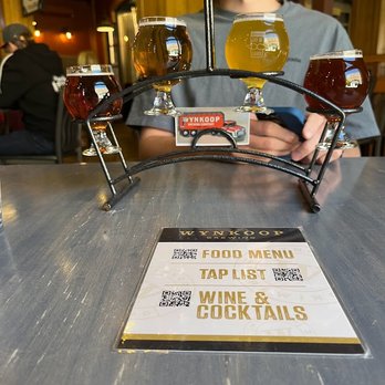 Wynkoop Brewing - My friend's flight - Pool Halls Near Me - Denver, Colorado Wynkoop Brewing - My friend's flight - Pool Halls Near Me - Denver, Colorado