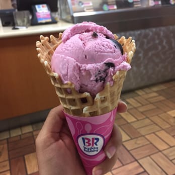 Baskin-Robbins - Cherries jubilee in a waffle cone - Ice Cream & Frozen Yogurt Near Me - Chino, California