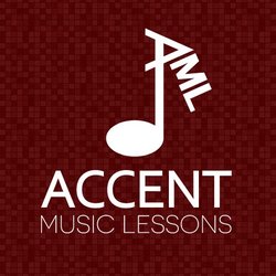 Accent Music Lessons - brick background logo
