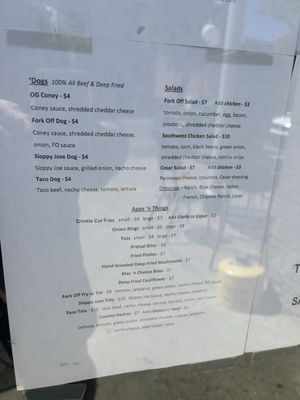 Menu photo 1 Fork Off Chillicothe, OH