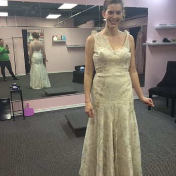 The Bridal Gallery - Cut straight down the front, first alterations. Scary! - Bridal Near Me - Salem, Oregon