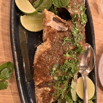 Khom Loi - Whole fried fish - Thai Near Me - Sebastopol, California