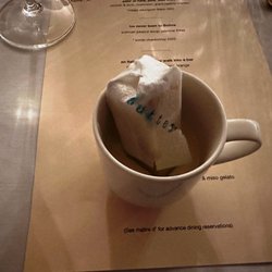 Daniello's - Butter Cake in edible paper wrap. Was difficult to break into bite size pieces to eat. Desert Course.