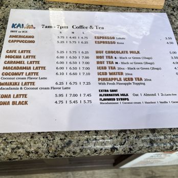 Kai Fresh - Menu - Coffee & Tea Near Me - Honolulu, Hawaii Kai Fresh - Menu - Coffee & Tea Near Me - Honolulu, Hawaii
