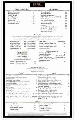 Menu photo 2 Duke's Steakhouse Sparks, NV