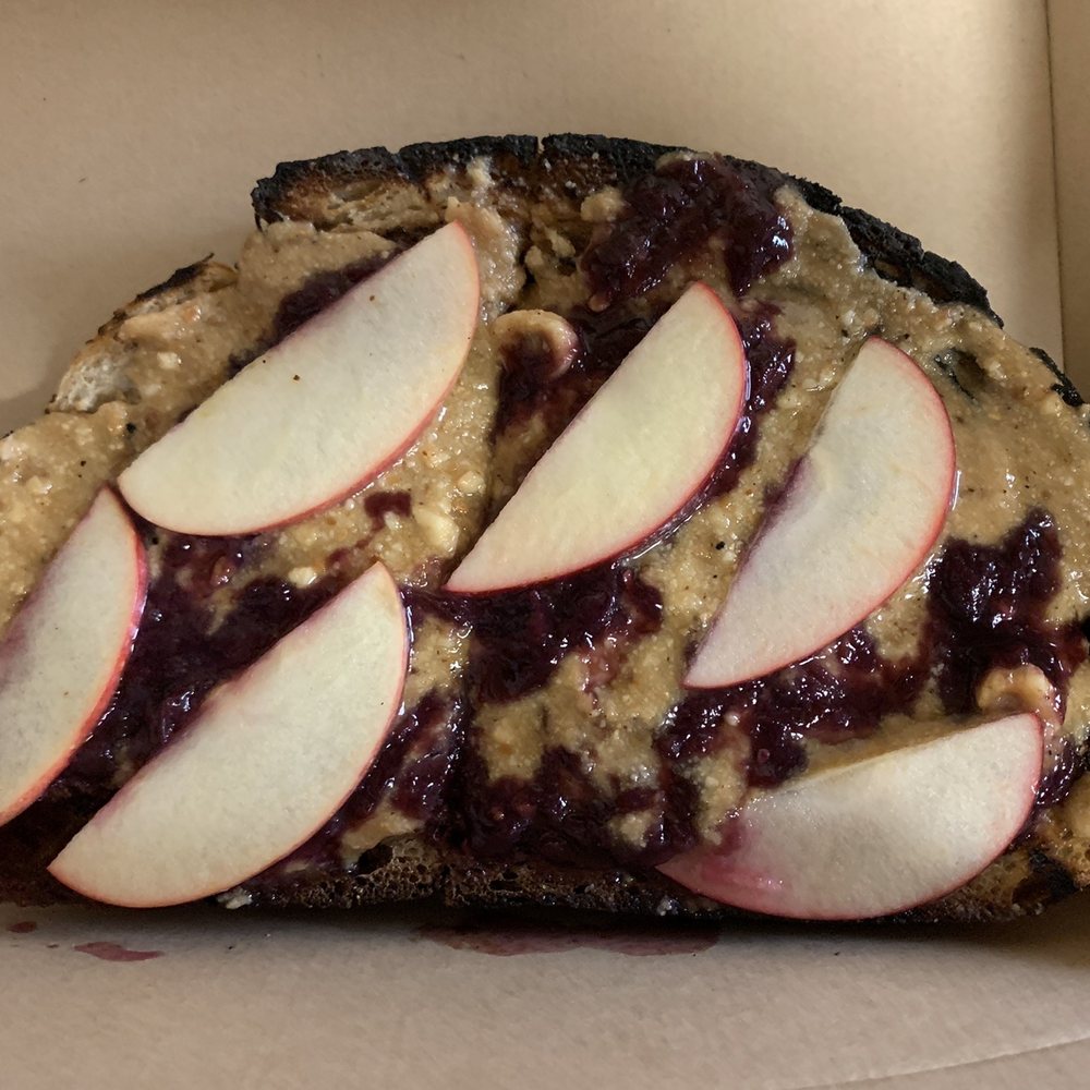 Huda - Grilled sourdough with hazelnut butter and grape jelly. Delicious - Sandwiches Near Me - Philadelphia, Pennsylvania Huda - Grilled sourdough with hazelnut butter and grape jelly. Delicious - Sandwiches Near Me - Philadelphia, Pennsylvania