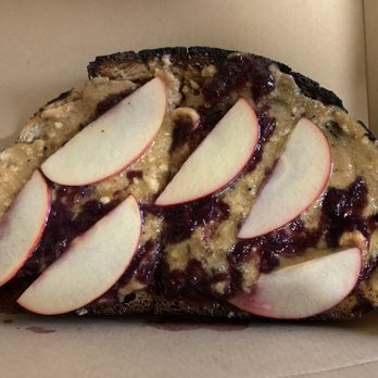 Huda - Grilled sourdough with hazelnut butter and grape jelly. Delicious - Sandwiches Near Me - Philadelphia, Pennsylvania