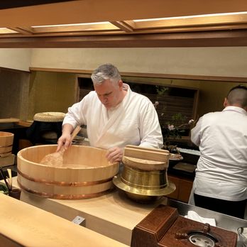 Miura - Look at chef Wilcox's concentration, this is not just mixing, it's timing, feel, and temperature control in top tier sushi making - Sushi Bars Near Me - Beverly Hills, California Miura - Look at chef Wilcox's concentration, this is not just mixing, it's timing, feel, and temperature control in top tier sushi making - Sushi Bars Near Me - Beverly Hills, California