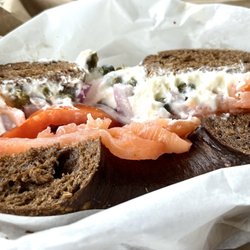 Lox Supreme in pumpernickel.
