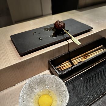 Mabo - Tsukune + quail egg - Japanese Near Me - Dallas, Texas