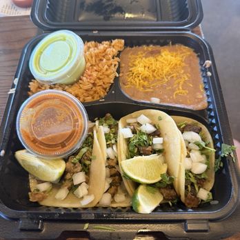 Carolina's Mexican Food - Combination #17. 4 carne asade street tacos with rice and beans. - Mexican Near Me - Mesa, Arizona Carolina's Mexican Food - Combination #17. 4 carne asade street tacos with rice and beans. - Mexican Near Me - Mesa, Arizona