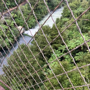 Arapuni Suspension Bridge - View from the bridge. - Landmarks & Historical Buildings Near Me - Arapuni, WKO
