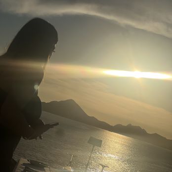 Sunset Monalisa - The sun setting from my table just it's a bit blurry - Mediterranean Near Me - Cabo San Lucas, BCS Sunset Monalisa - The sun setting from my table just it's a bit blurry - Mediterranean Near Me - Cabo San Lucas, BCS