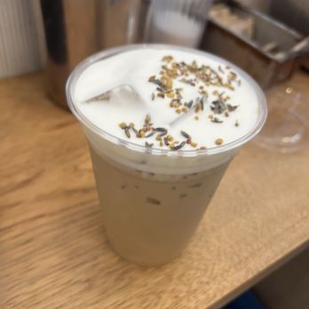 Colossus - Lavender Caramel Iced Latte - Bakeries Near Me - Long Beach, California