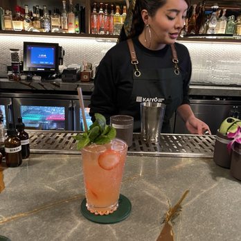 Kaiyo Rooftop - This is Jade our bartender, she makes the best drinks in my professional opinion - Peruvian Near Me - San Francisco, California Kaiyo Rooftop - This is Jade our bartender, she makes the best drinks in my professional opinion - Peruvian Near Me - San Francisco, California