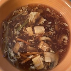 Great Wall - Hot & Sour soup. (Sweeter than the "usual," but I LOVE it!)