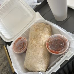 THE breakfast burrito!! Wow !! Ham and bacon!! What a treat! THE breakfast burrito!! Wow !! Ham and bacon!! What a treat!