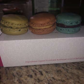 Le Macaron French Pastries - Far left has very little filling. Other two have good amount - Coffee & Tea Near Me - Winter Park, Florida Le Macaron French Pastries - Far left has very little filling. Other two have good amount - Coffee & Tea Near Me - Winter Park, Florida