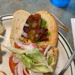 Bacon avacado sourdough sandwich BLT N' A Bacon avacado sourdough sandwich BLT N' A