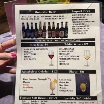 Drunken Noodle - Drink menu - Thai Near Me - St. Marys, Georgia