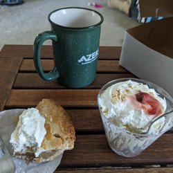 Mike's Pastry Shop - Single slice apple pie $ strawberry chiffon cake cup!