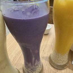 Ube shake, mango camias shake Ube shake, mango camias shake