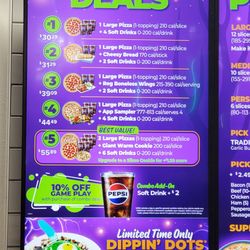 Chuck E. Cheese - October 2023 food deals menu