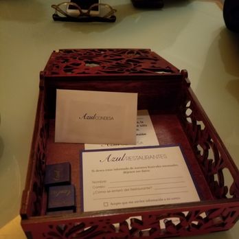 Azul - The box the check comes  in with some goodies inside - Mexican Near Me - México, D.F., DIF