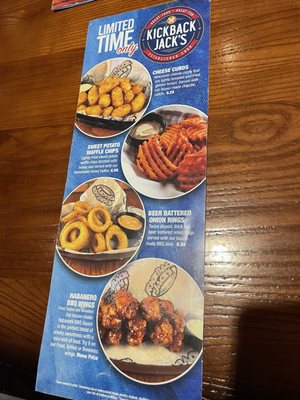 Menu photo 7 Kickback Jack’s Johnson City, TN