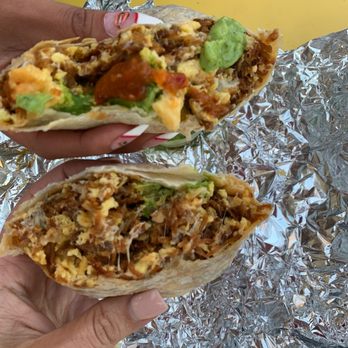 Alfalfa - Split Ancho Hash Burrito with BFF - Donuts Near Me - Santa Monica, California Alfalfa - Split Ancho Hash Burrito with BFF - Donuts Near Me - Santa Monica, California