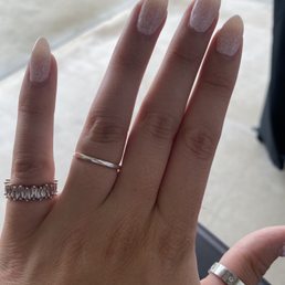 Dip nails with added length.