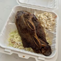 Hawaiian Bbq Short-ribs w/ 2 sides; Mac salad & fries ($21.99) *Fries not pictured cause bf ate it all on the way home