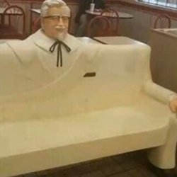 KFC - Good food! Weird bench.