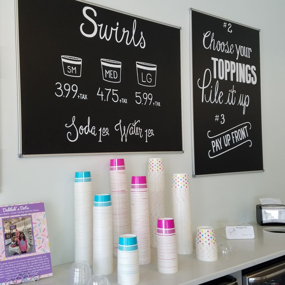Swirls - sizes and prices - Ice Cream & Frozen Yogurt Near Me - Vincennes, Indiana