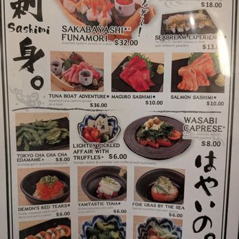 Sakabayashi Sushi Tavern - Menu - Sashimi & Cold Appetizers - Sushi Bars Near Me - Boston, Massachusetts Sakabayashi Sushi Tavern - Menu - Sashimi & Cold Appetizers - Sushi Bars Near Me - Boston, Massachusetts