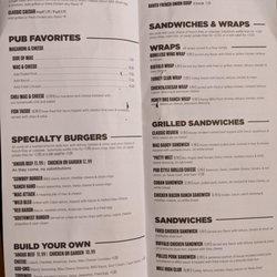 Hangar Pub & Grill - Menu 1/5/22