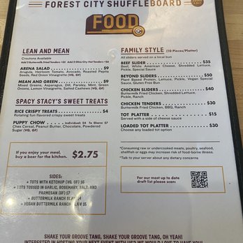 Forest City Shuffleboard - Menu - Sports Clubs Near Me - Cleveland, Ohio Forest City Shuffleboard - Menu - Sports Clubs Near Me - Cleveland, Ohio