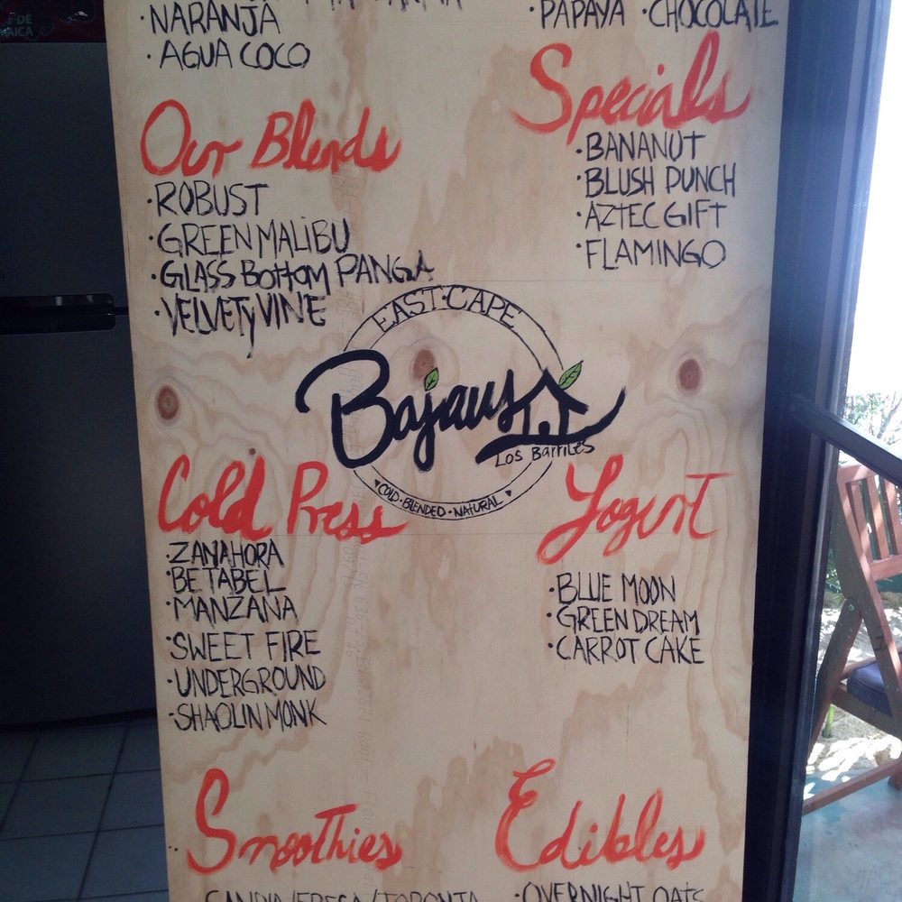 Bajaus - Current menu of organic juices and smoothies - Salad Near Me - La Paz, BCS Bajaus - Current menu of organic juices and smoothies - Salad Near Me - La Paz, BCS