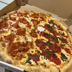 Isabella's Pizza - Half Chicken Parm Pizza , Half Pizza Margherita