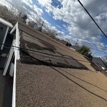 M&M Roofing - Roll roofing on garage needing repair after 2023 storm damage - Roofing Near Me M&M Roofing - Roll roofing on garage needing repair after 2023 storm damage - Roofing Near Me