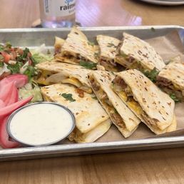 Bacon Chicken Ranch Quesadillas