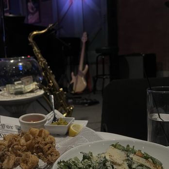 Andy's Jazz Club - Kale Caesar salad and calamari - Jazz & Blues Near Me - Chicago, Illinois
