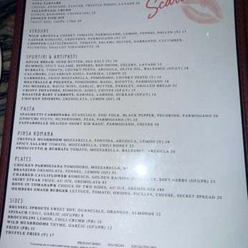 Scarlett - Dinner Menu - Italian Near Me - West Hollywood, California Scarlett - Dinner Menu - Italian Near Me - West Hollywood, California