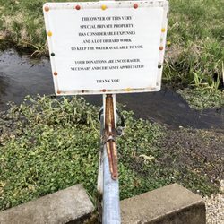Hygeia Spring - Donation sign at Hygeia Spring