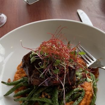 Teak Restaurant - Short ribs, green beans, mashed sweet potato - Asian Fusion Near Me - Red Bank, New Jersey