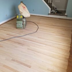 D & J Hardwood Flooring - The first stage of sanding and refinishing