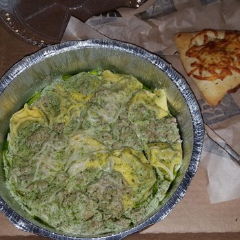 Sugar River Pizza - Spinach stuffed pasta with basil pesto and sausage. - Pizza Near Me - Verona, Wisconsin